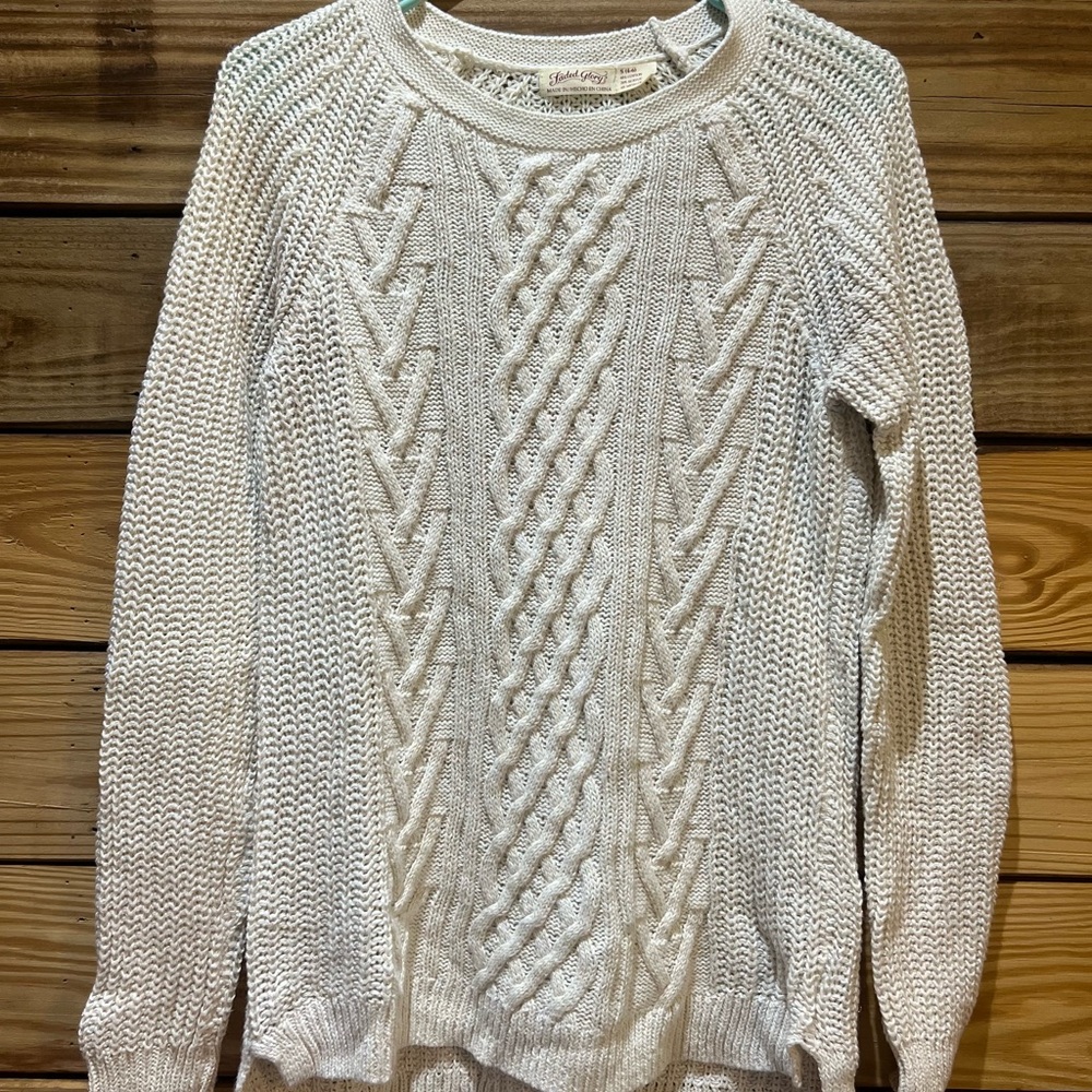 Faded Glory Women's Cable Knit Sweater - Cream